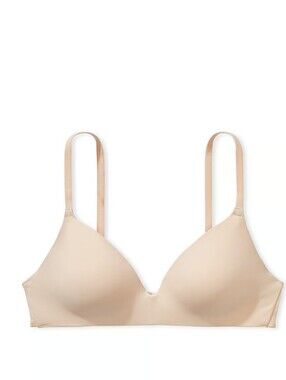 Victoria's Secret PINK Wireless Wear Everywhere Lightly Lined Nude Bra Size 34B